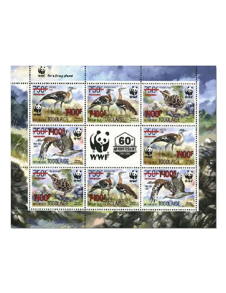 n° 9257/9260 (les 8 valeurs - 2 séries)  - Timbre TOGO Poste