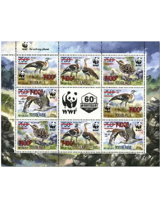 n° 9257/9260 (les 8 valeurs - 2 séries)  - Timbre TOGO Poste