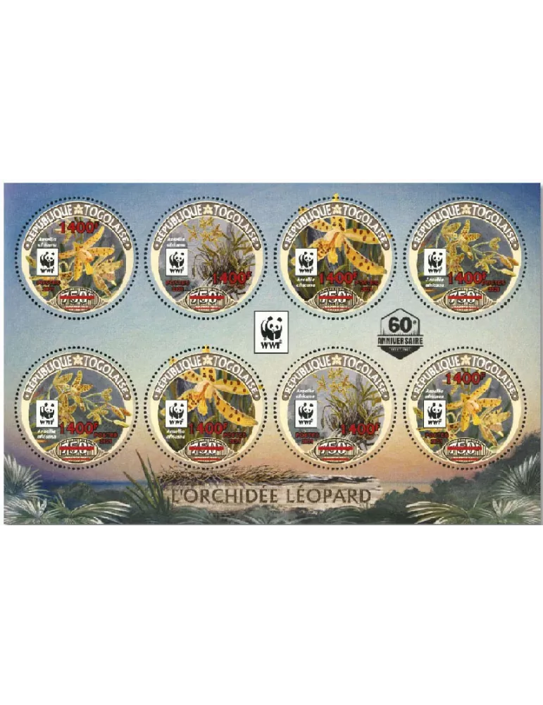 n° 9277/9277 (les 8 valeurs - 2 séries)  - Timbre TOGO Poste