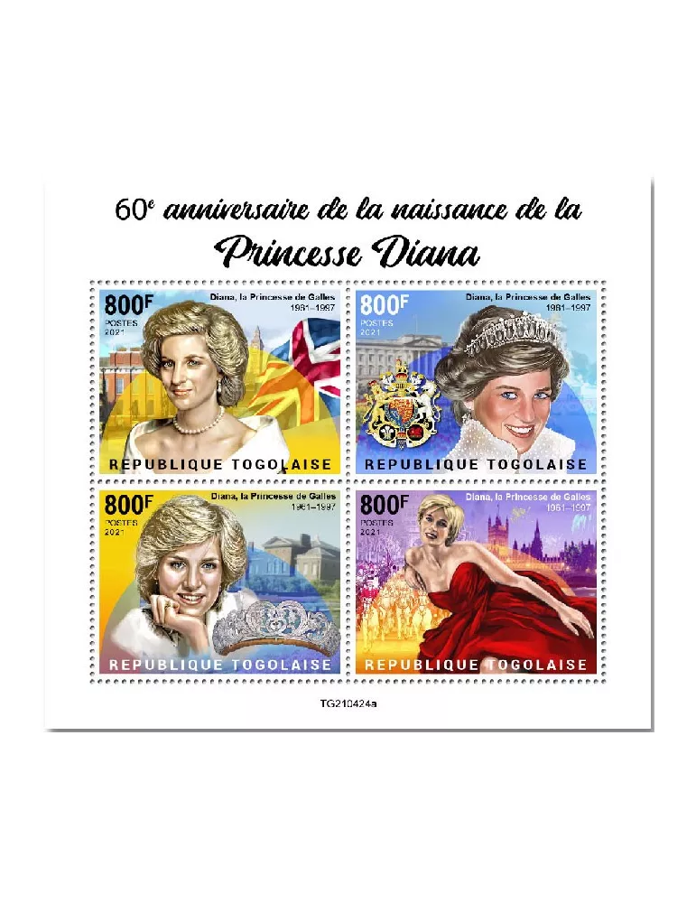 n° 9603/9606  - Timbre TOGO Poste