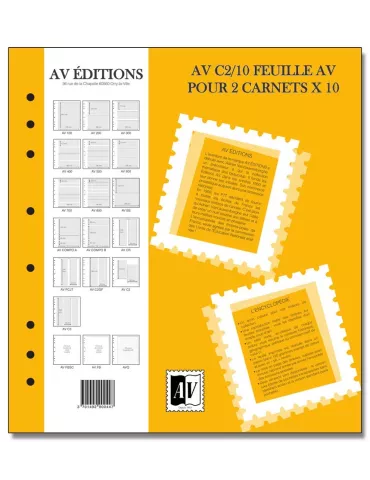 Feuille AV : pour 2 carnets (x10) - AV EDITIONS®
