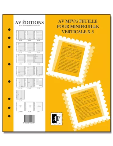 Feuille AV : pour minifeuille verticale (x5) - AV EDITIONS®