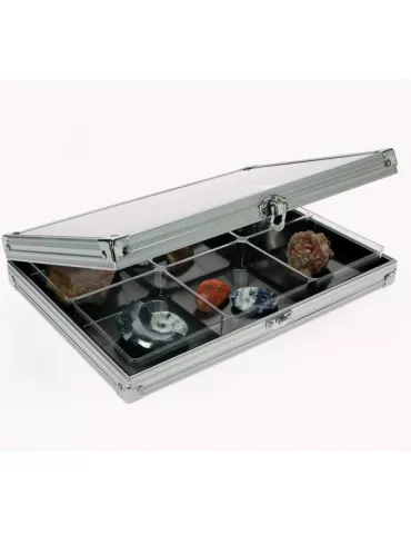 VITRINE ALU COMPACT : 6 CASES (87 x 90 mm) - SAFE®