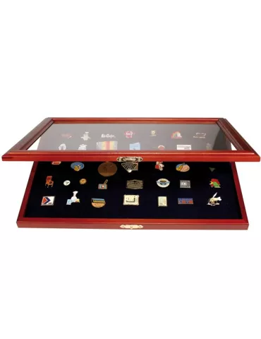 VITRINE EN BOIS POUR PIN´S ET INSIGNES - SAFE®