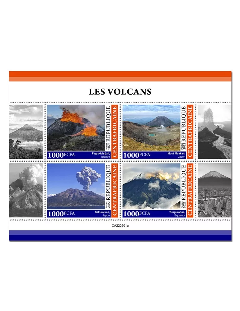 n° 8942/8945 - Timbre CENTRAFRIQUE Poste