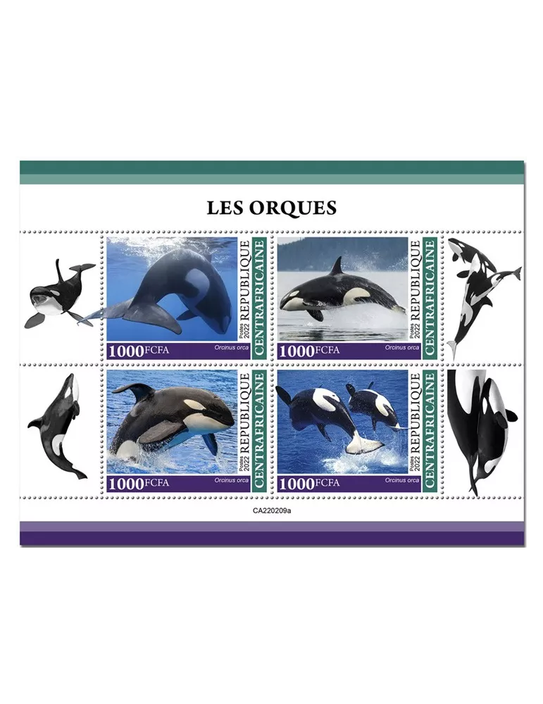 n° 8973/8976 - Timbre CENTRAFRIQUE Poste