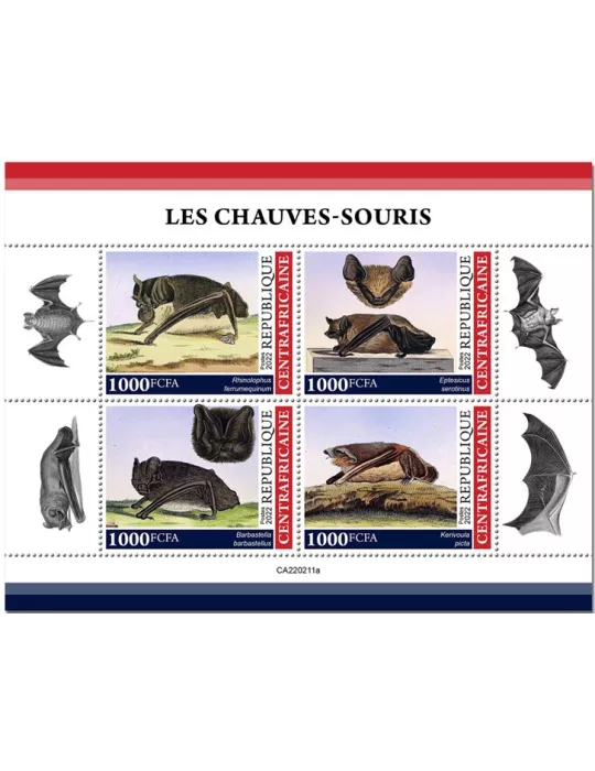 n° 8981/8984 - Timbre CENTRAFRIQUE Poste