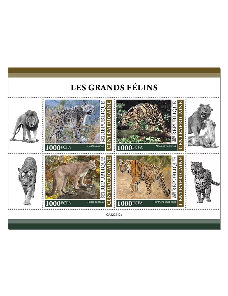 n° 8985/8988 - Timbre CENTRAFRIQUE Poste