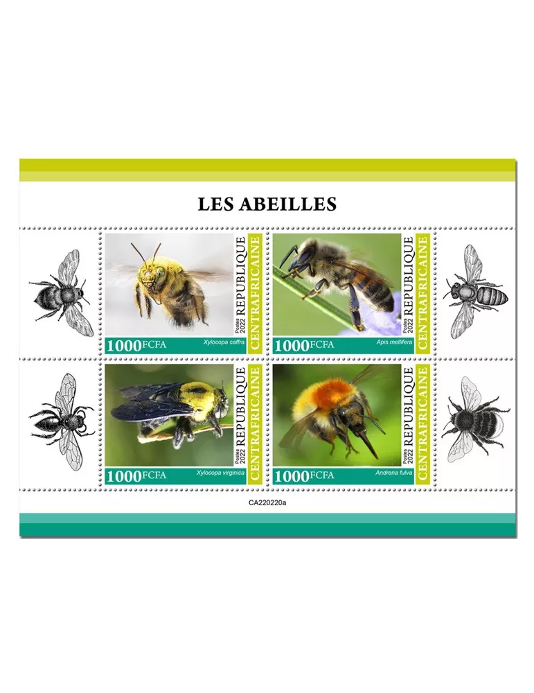 n° 9017/9020 - Timbre CENTRAFRIQUE Poste