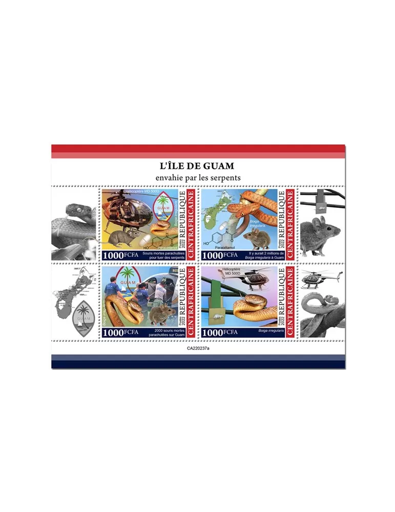n° 9085/9088 - Timbre CENTRAFRIQUE Poste