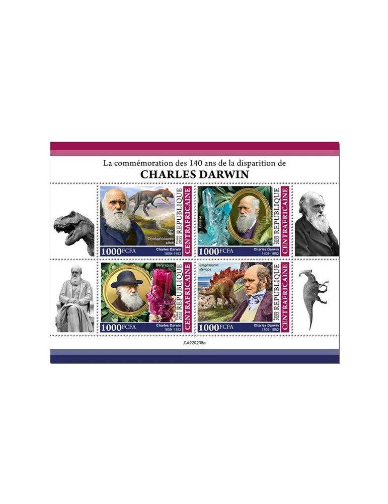 n° 9089/9092 - Timbre CENTRAFRIQUE Poste