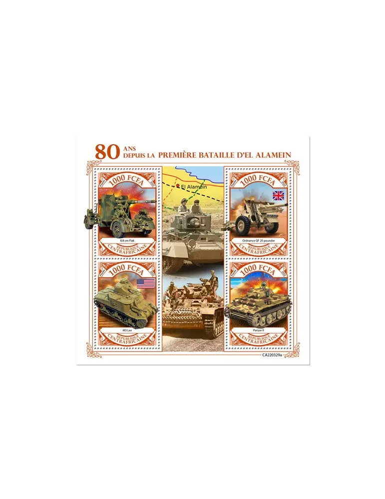 n° 9213/9216 - Timbre CENTRAFRIQUE Poste