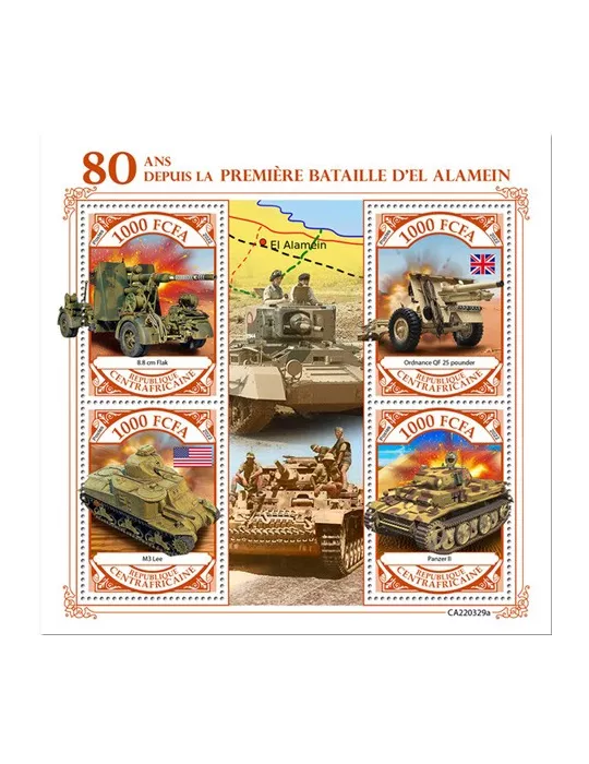 n° 9213/9216 - Timbre CENTRAFRIQUE Poste