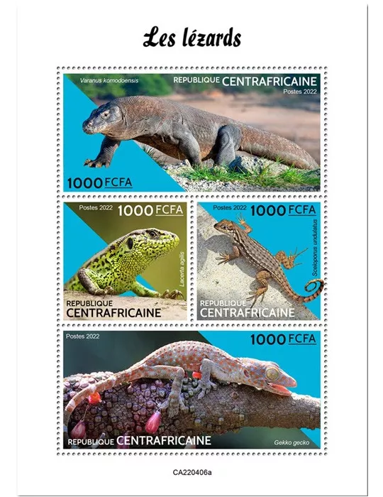n° 9292/9295 - Timbre CENTRAFRIQUE Poste