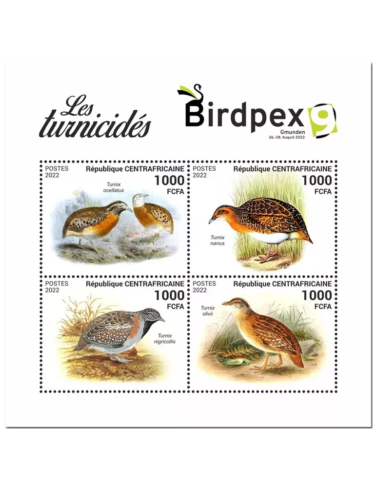 n° 9308/9311 - Timbre CENTRAFRIQUE Poste