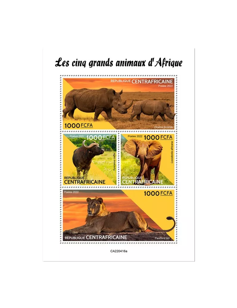 n° 9332/9335 - Timbre CENTRAFRIQUE Poste