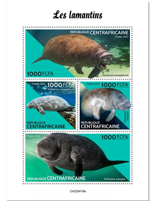 n° 9340/9343 - Timbre CENTRAFRIQUE Poste