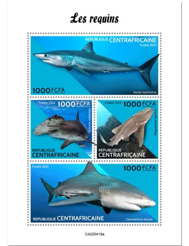 n° 9344/9347 - Timbre CENTRAFRIQUE Poste