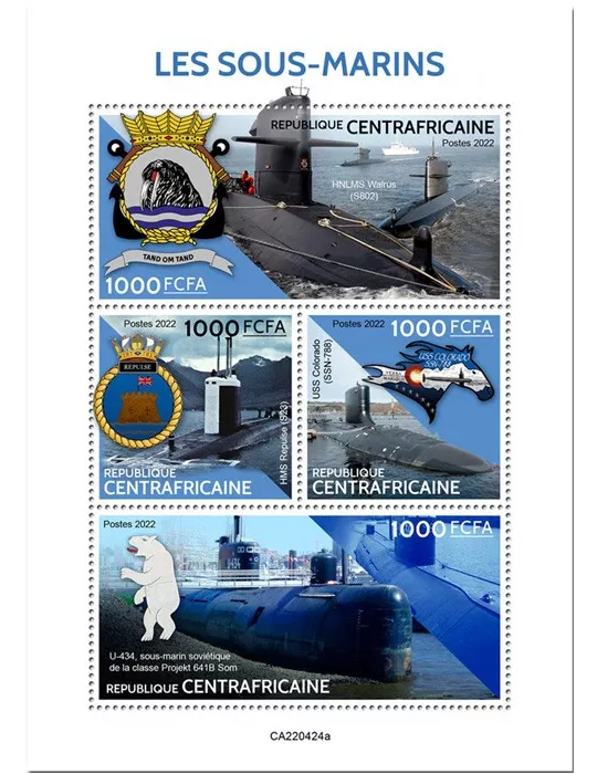 n° 9364/9367 - Timbre CENTRAFRIQUE Poste
