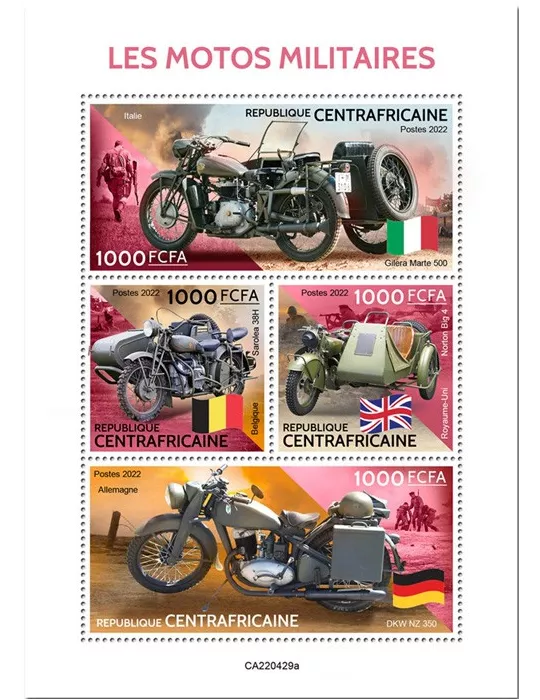 n° 9384/9387 - Timbre CENTRAFRIQUE Poste