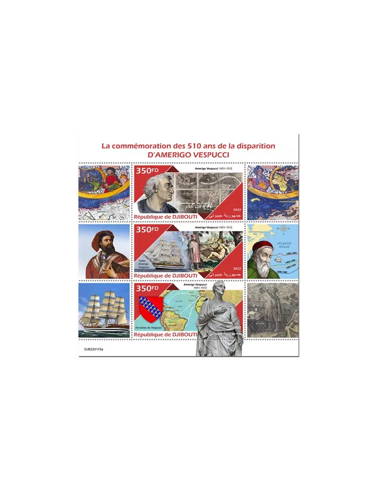 n° 3884/3886 - Timbre DJIBOUTI Poste