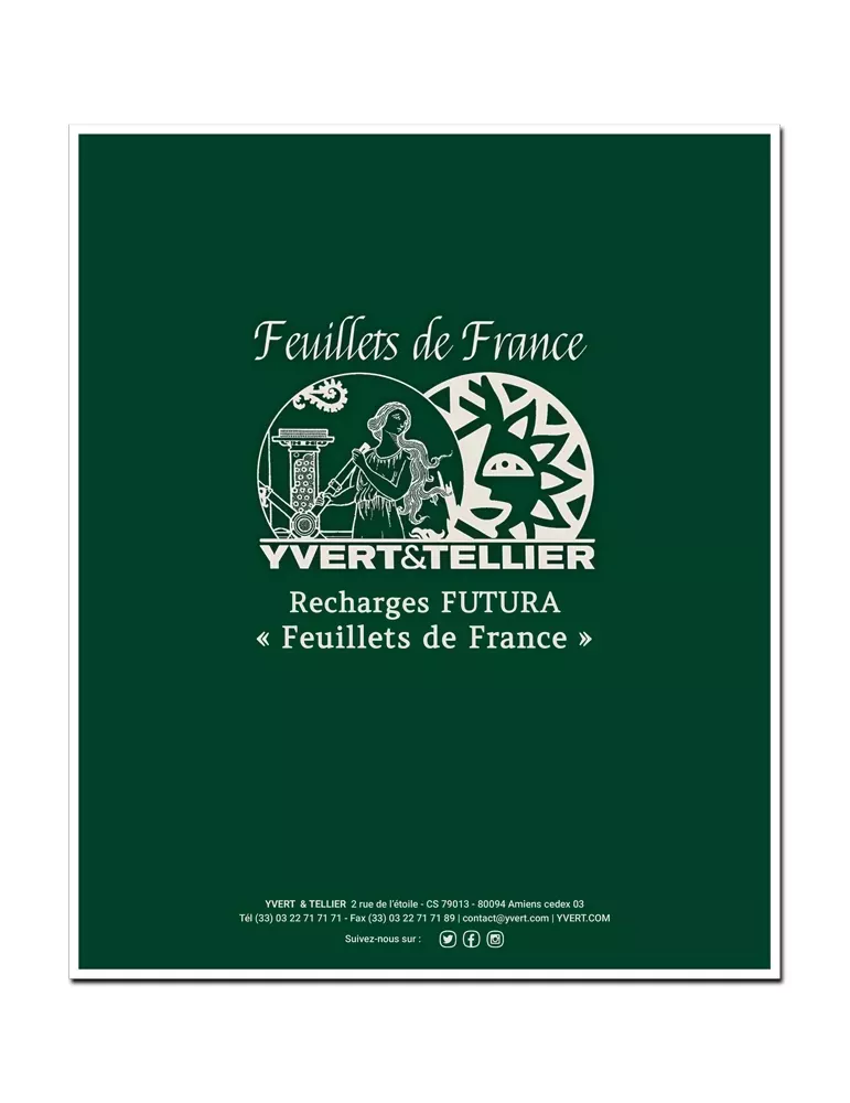 Feuilles FS Feuillets de France : pages vierges (x10)