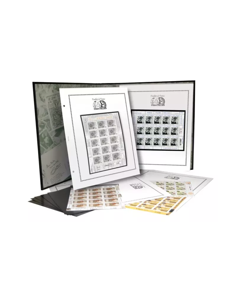 Feuilles FS Feuillets de France : pages vierges (x10)
