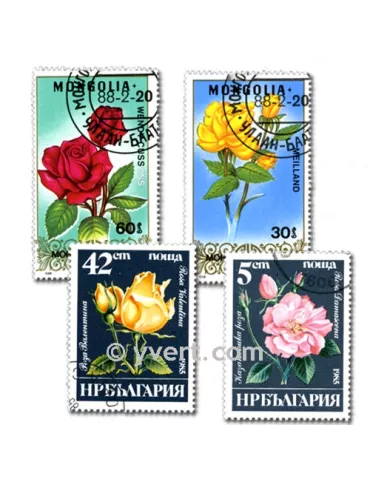 FLORE : pochette de 1000 timbres (Oblitérés)