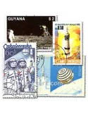 ASTRONAUTIQUE : pochette de 1000 timbres (Oblitérés)