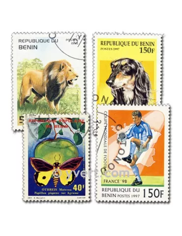 BENIN : pochette de 100 timbres (Oblitérés)
