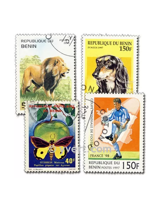 BENIN : pochette de 100 timbres (Oblitérés)
