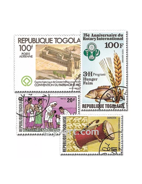 TOGO : pochette de 200 timbres (Oblitérés)