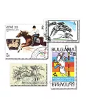 HIPPISME : pochette de 50 timbres (Oblitérés)