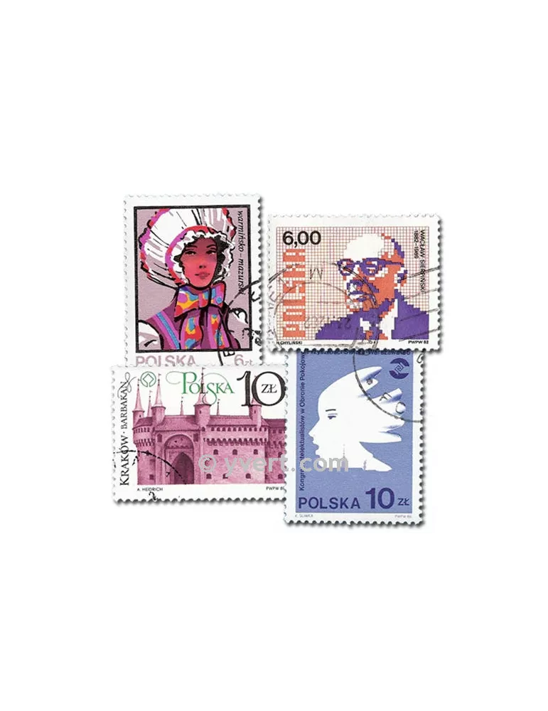 POLOGNE : pochette de 500 timbres (Oblitérés)