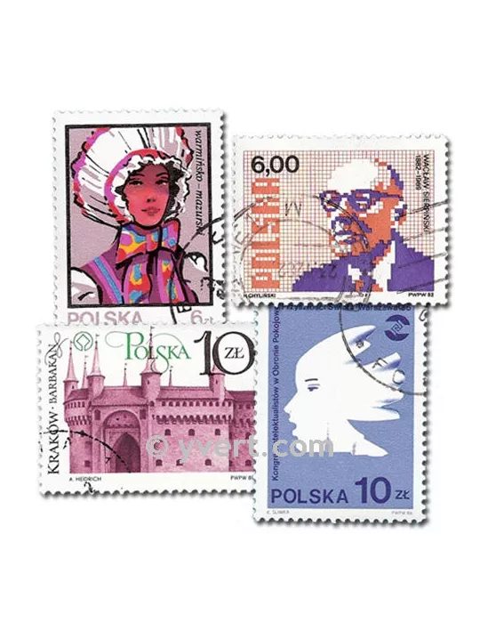 POLOGNE : pochette de 500 timbres (Oblitérés)