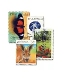 AUSTRALIE : pochette de 100 timbres (Oblitérés)