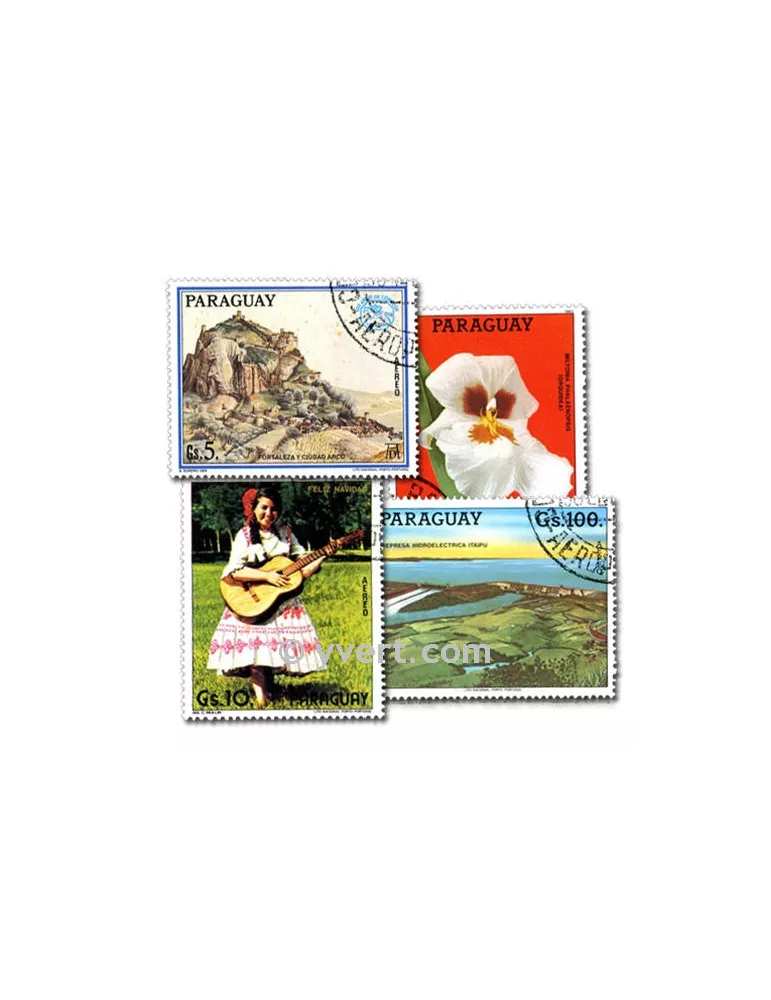 PARAGUAY : pochette de 300 timbres (Oblitérés)