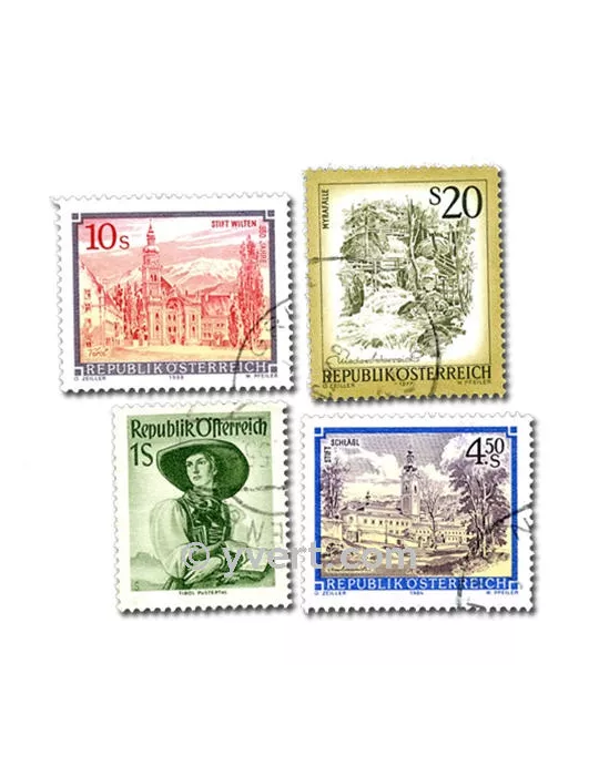 AUTRICHE : pochette de 200 timbres (Oblitérés)