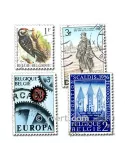 BELGIQUE : pochette de 1000 timbres (Oblitérés)
