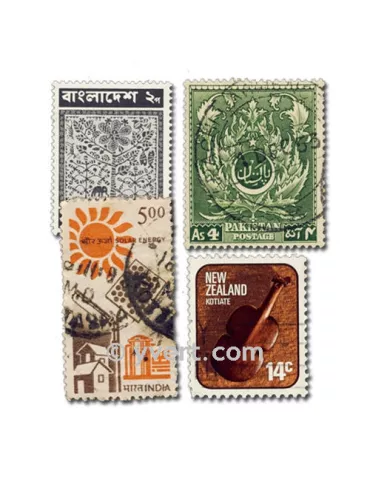 POSS. BRITANNIQUES : pochette de 2000 timbres (Oblitérés)