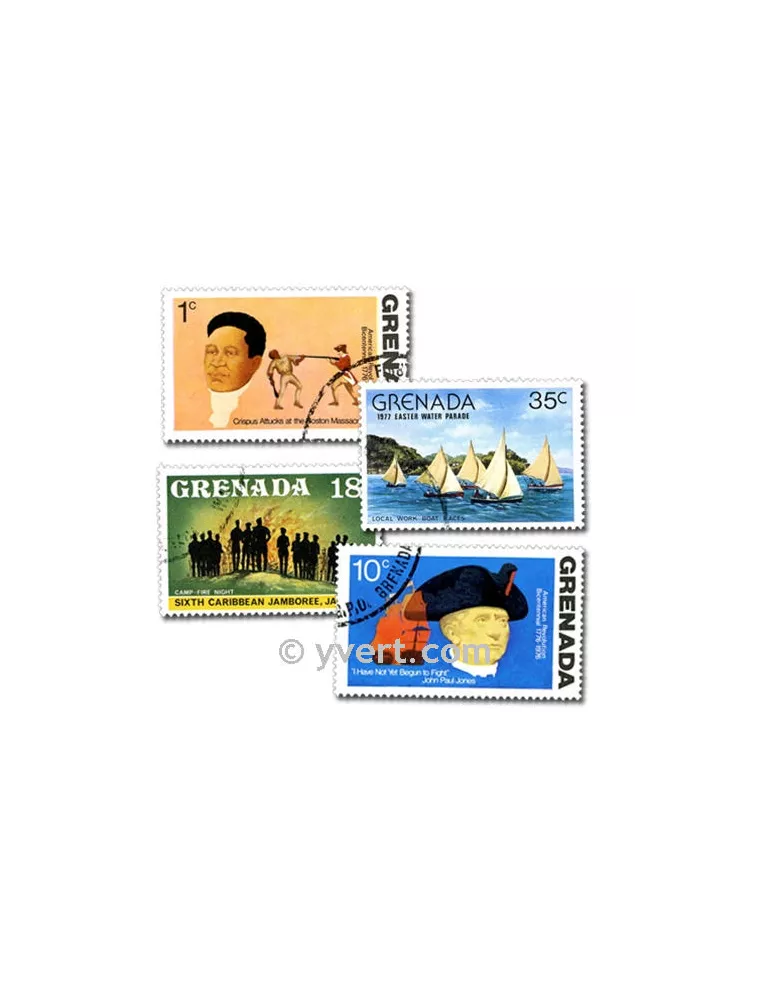GRENADE : pochette de 100 timbres (Oblitérés)