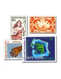 OCEANIE POLYNESIE : pochette de 50 timbres (Oblitérés)