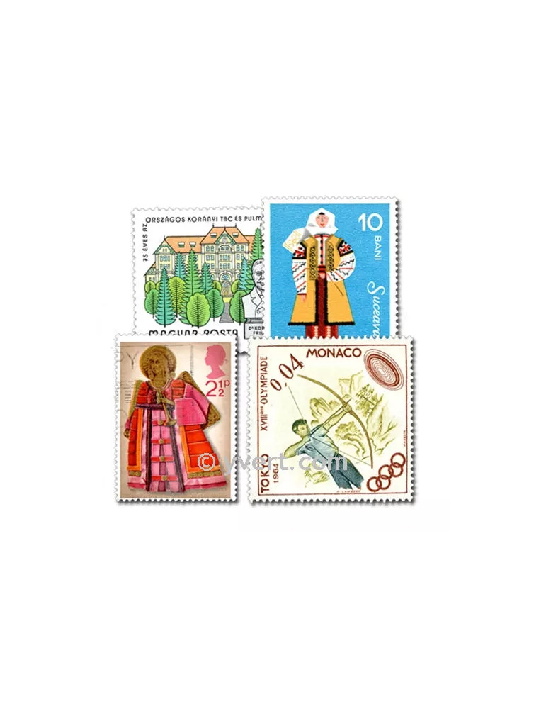 EUROPE : pochette de 2000 timbres (Oblitérés)