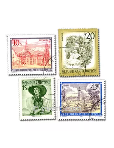 AUTRICHE : pochette de 500 timbres (Oblitérés)
