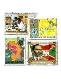 BURUNDI : pochette de 500 timbres (Oblitérés)
