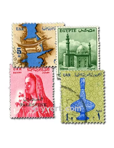 EGYPTE : pochette de 200 timbres (Oblitérés)
