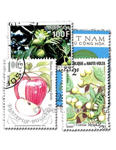 FRUITS : pochette de 200 timbres (Oblitérés)