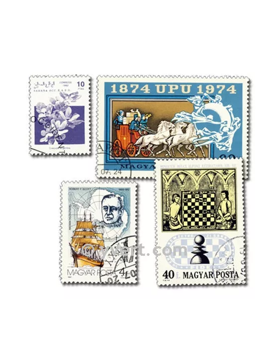 MONDE ENTIER : pochette de 2000 timbres (Oblitérés)