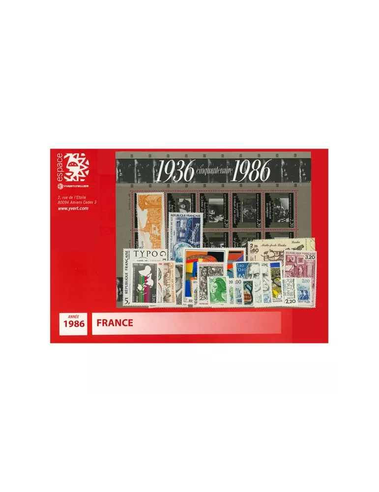 n° 2393/2451  - Timbre France Année complète  (1986)