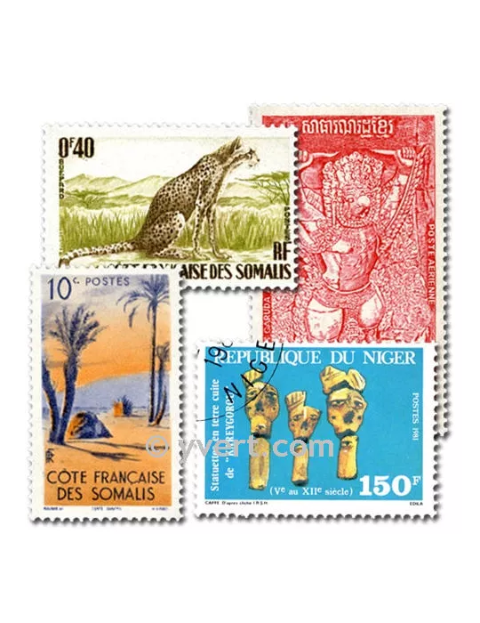 COMMUNAUTE FRANCAISE : pochette de 3000 timbres (Oblitérés)